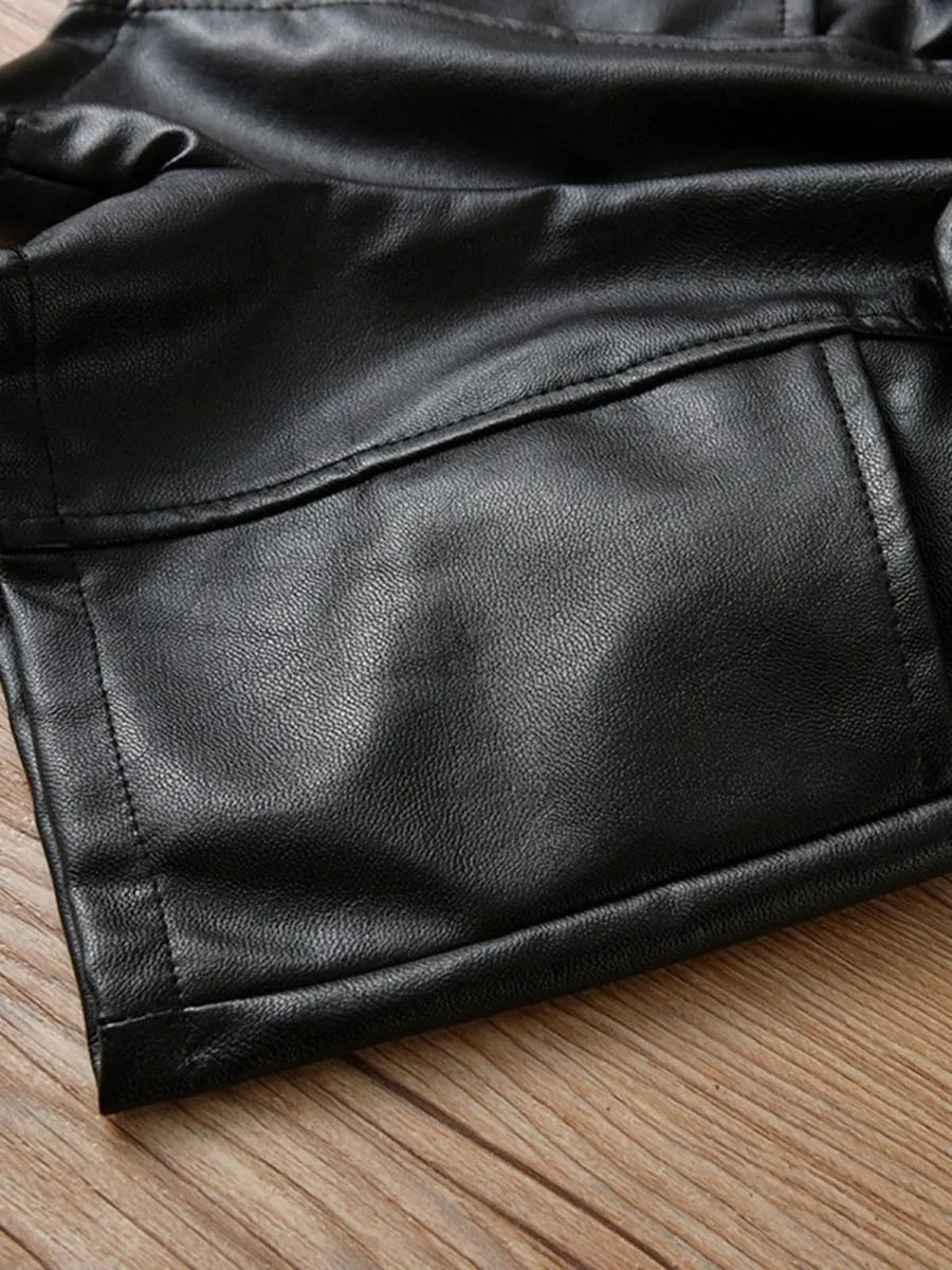 2 Pc Leather Short Set