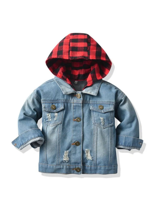 Baby Boy Denim Jacket With Detachable Hood